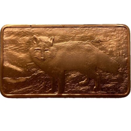 (image for) Red Fox (American Wildlife Set) 1 oz .999 Fine Copper Bar