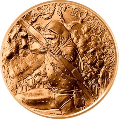 (image for) Robin Hood #1 (Medieval Legends Series) 1 oz .999 Pure Copper Round 