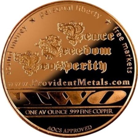 (image for) Ron Paul (AOCS) (2012 Provident Metals) 1 oz .999 Pure Copper Round