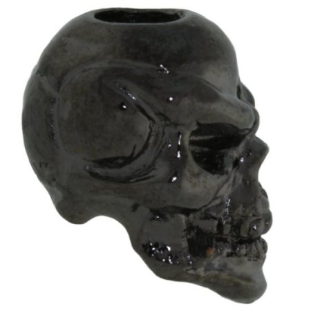 (image for) Rose Skull Bead in Hematite Finish by Schmuckatelli Co.