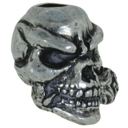 (image for) Rose Skull Bead in Pewter by Schmuckatelli Co.