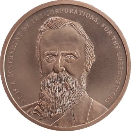 (image for) Rutherford B. Hayes #146 (2020 Silver Shield - Mini Mintage) 1 oz .999 Pure Copper Round