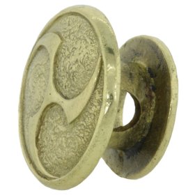 Raijin Shield Cord Button in Brass by Covenant Everyday Gear