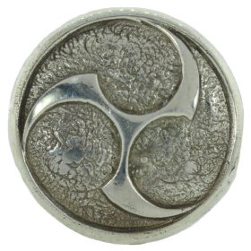 Raijin Shield Cord Button in White Brass by Covenant Everyday Gear