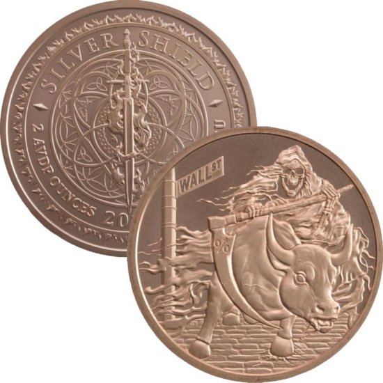 (image for) Rate Reaper #140 (2019 Silver Shield - Mini Mintage) 2 oz .999 Pure Copper Round