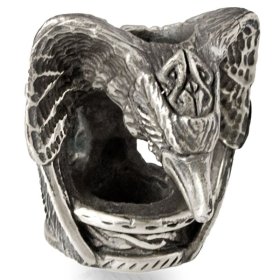 Raven Bead in Nickel Silver by Russki Designs
