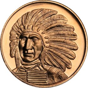 Chief Red Cloud 1 oz .999 Pure Copper Round