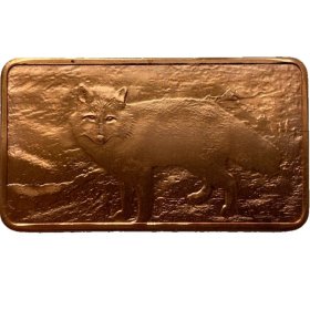 Red Fox (American Wildlife Set) 1 oz .999 Fine Copper Bar