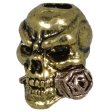 (image for) Rose Skull Bead in Antique 18K Gold/Antique Rose Gold Finish by Schmuckatelli Co.