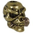 (image for) Rose Skull Bead in Antique 18K Gold/Antique Rose Gold Finish by Schmuckatelli Co.