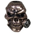 (image for) Rose Skull Bead in Antique Rose Gold/Antique Rhodium Finish by Schmuckatelli Co.