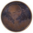 (image for) Rudolph The Red Nosed Reindeer (Wreath Back Design Series) 1 oz .999 Pure Copper Round (Black Patina)