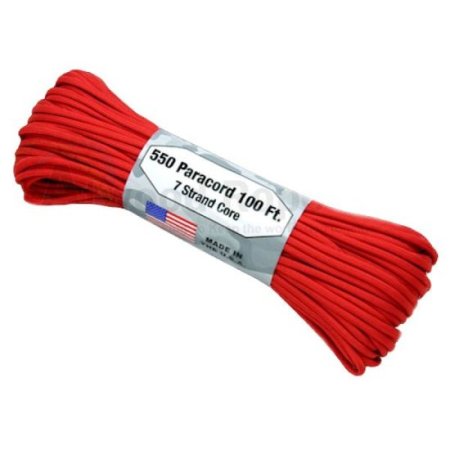 (image for) Red 550# Type III Paracord 100' S03