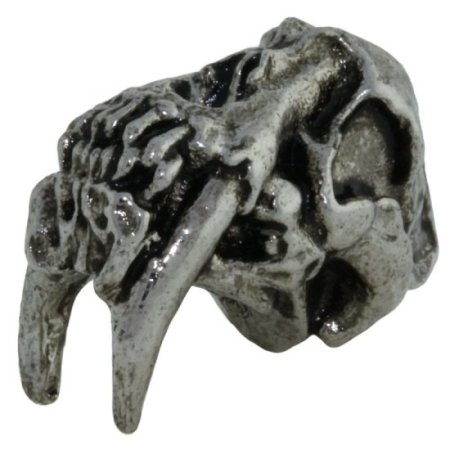 (image for) Sabretooth Bead in Antique Rhodium Finish by Schmuckatelli Co.