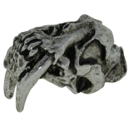 (image for) Sabretooth Bead in Antique Rhodium Finish by Schmuckatelli Co.