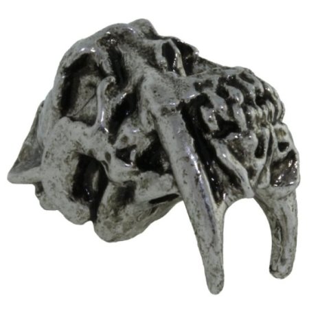 (image for) Sabretooth Bead in Antique Rhodium Finish by Schmuckatelli Co.