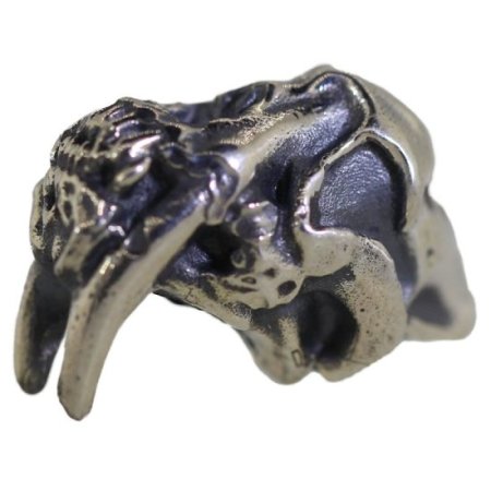 (image for) Sabretooth Bead in Solid .925 Sterling Silver by Schmuckatelli Co.