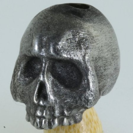 (image for) Sad (Jawless) Skull Bead in Pewter by Marco Magallona