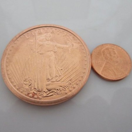 (image for) Saint Gaudens 1 oz .999 Pure Copper Round (Presston Mint)