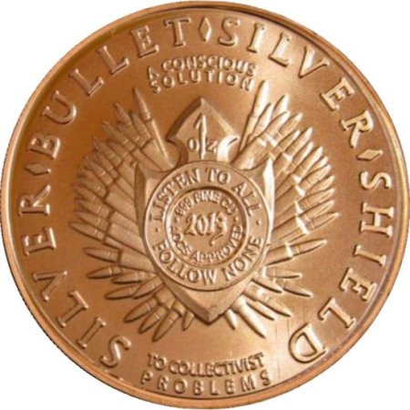 (image for) Sic Semper Tyrannis (AOCS (2013) 1 oz .999 Pure Copper Round (Silver Bullet - Silver Shield)
