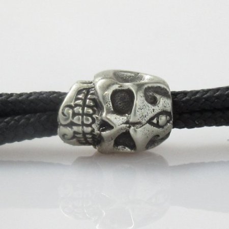(image for) Skull Spacer Bead in White Brass by Covenant Everyday Gear