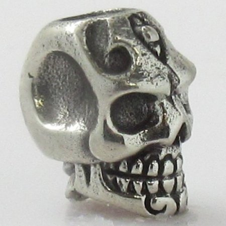 (image for) Skull Spacer Bead in White Brass by Covenant Everyday Gear