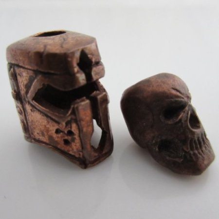 (image for) Skullhelm (2 piece) in Copper by Sosa Beadworx