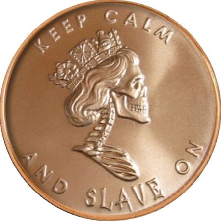 (image for) Slave Queen (AOCS) (2013) 1 oz .999 Pure Copper Round (Silver Bullet - Silver Shield)  