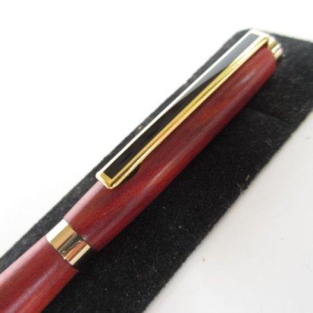 (image for) Slimline Twist Pen in (Red Heartwood) 24kt Gold
