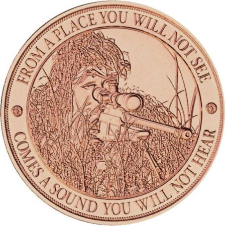 (image for) Sniper 1 oz .999 Pure Copper Round (Intaglio Mint)