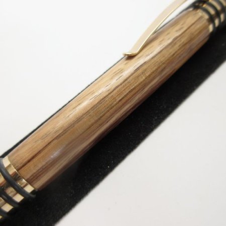 (image for) Spartan Click Pen in (Zebrawoodk) 24K Gold