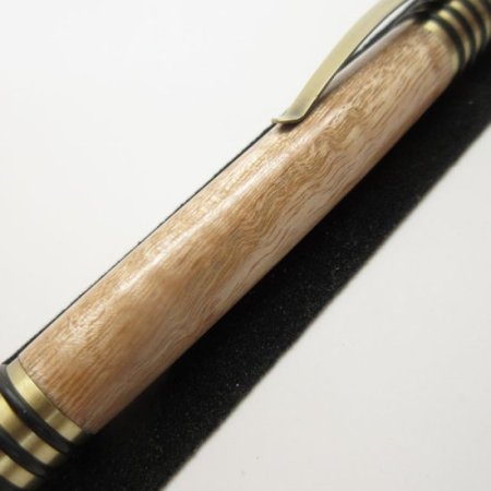 (image for) Spartan Click Pen in (Red Oak) Antique Brass