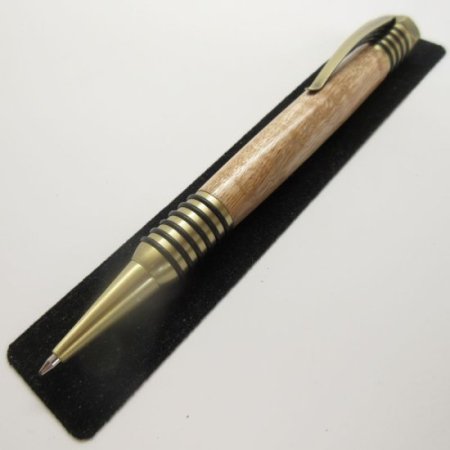 (image for) Spartan Click Pen in (Red Oak) Antique Brass