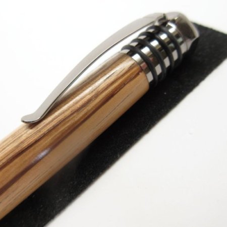 (image for) Spartan Click Pen in (Zebrawood) Gun Metal