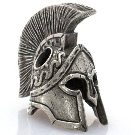 (image for) Spartan Helmet Bead in Nickel Silver by Russki Designs