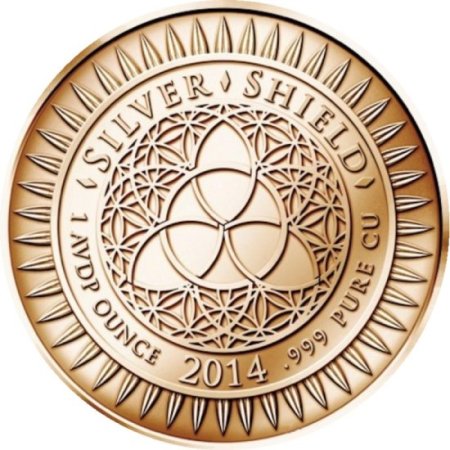 (image for) Standing Freedom 1 oz .999 Pure Copper Round (2014 Silver Shield)