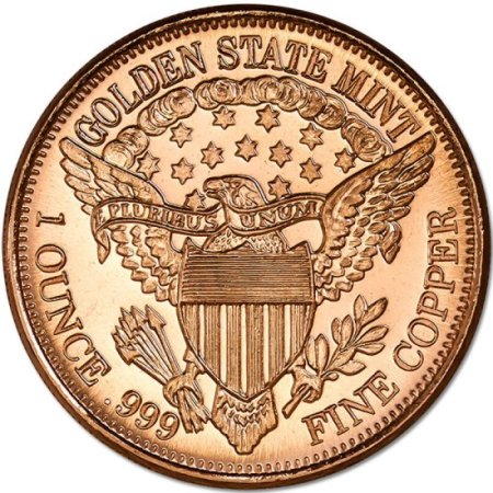 (image for) Standing Liberty 1oz .999 1 oz .999 Pure Copper Round (Golden State Mint)