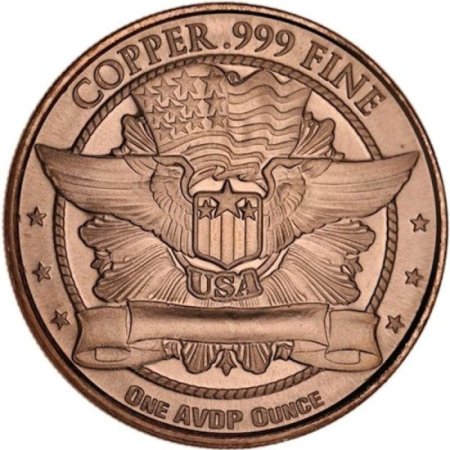 (image for) Standing Liberty 1 oz .999 Pure Copper Round