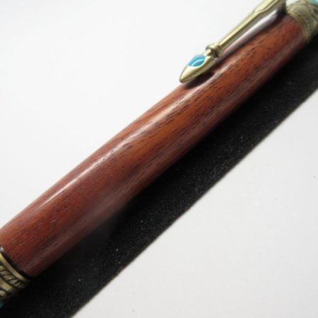 (image for) Southwest Mesa Twist Pen in (Granadillo Macawood) Antique Brass