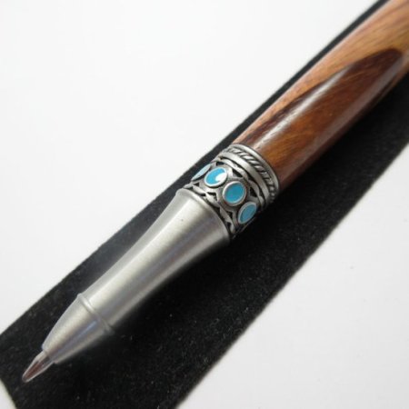 (image for) Southwest Mesa Twist Pen in (Tigerwood) Antique Pewter