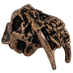 Sabretooth Bead in Antique Copper Finish by Schmuckatelli Co.