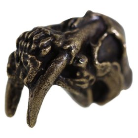 Sabretooth Bead in Solid Oil Rubbed Bronze by Schmuckatelli Co.