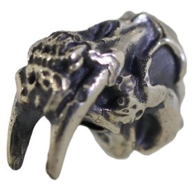 Sabretooth Bead in Solid .925 Sterling Silver by Schmuckatelli Co.