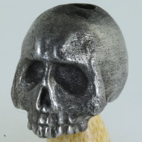 Sad (Jawless) Skull Bead in Pewter by Marco Magallona