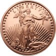 (image for) Saint Gaudens Design (Shield Back ~ 2011) 1 oz .999 Pure Copper Round