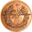 (image for) Santa Claus (Wreath Back Design Series) 1 oz .999 Pure Copper Round