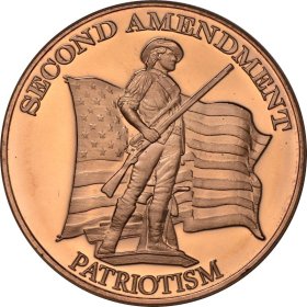 Second Amendment (Patriotism) 1 oz .999 Pure Copper Round