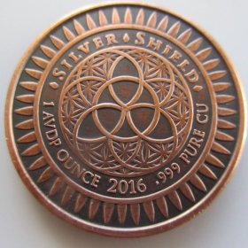 Seven Sins Of Obama 1 oz .999 Pure Copper Round (2016 Silver Shield) (Black Patina)