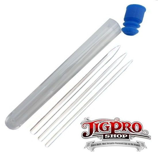 (image for) 3 Different Size Silver Aluminum Lacing Needles with Storage Capsule