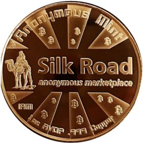 Bitcoin - Silk Road 1 oz .999 Pure Copper Round